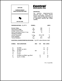 CZR1-04C datasheet: Surface mount  high voltage rectifier CZR1-04C