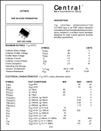 CZT4033 datasheet: PNP silicon  transistor CZT4033