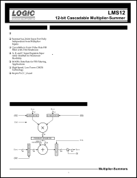 LMS12JC40 datasheet: 12-bit cascadable multiplier-summer. Speed 40ns LMS12JC40