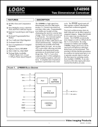 LF48908JC50 datasheet: Two dimensional convolver. Speed 50ns LF48908JC50