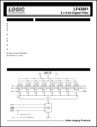 LF43881JC40 datasheet: 8 x 8-bit digital filter. Speed 40ns LF43881JC40