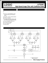 LF3347QC15 datasheet: High-speed image filter with coefficient RAM. Speed 15ns LF3347QC15