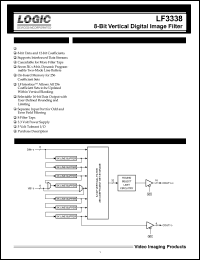 LF3338QC12 datasheet: 8-bit vertical digital image filter. Speed 12ns LF3338QC12