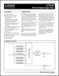 LF3330QC15 datasheet: Vertical digital image filter. Speed 15ns LF3330QC15