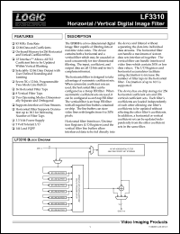 LF3310QC15 datasheet: Horizontal/vertical digital image filter. Speed 15ns LF3310QC15