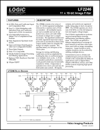 LF2246QC15 datasheet: 11 x 10-bit image filter. Speed 15ns LF2246QC15