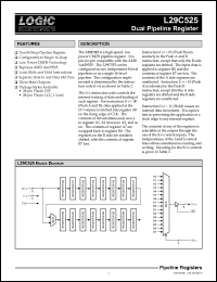 L29C525JC20 datasheet: Dual pipeline register. Speed 20ns L29C525JC20