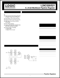 L29C520JC22 datasheet: 4 x 8-bit multilevel pipeline register. Speed 22 ns L29C520JC22