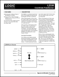 L2330QC20 datasheet: Coordinate transformer. Speed 20 ns L2330QC20