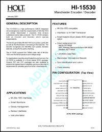 HI-15530PSI datasheet: Manchester encoder/decoder HI-15530PSI