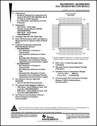 SMJ320MCM42DHFNM40 datasheet:  DUAL SMJ320C40 MULTICHIP MODULE, DIGITAL SIGNAL PROCESSOR SMJ320MCM42DHFNM40