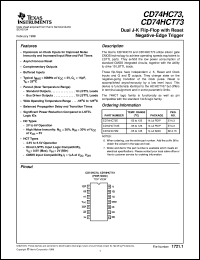 CD54HC73F3A datasheet:  HIGH SPEED CMOS LOGIC DUAL NEGATIVE-EDGE TRIGGER J-K FLIP-FLOPS WITH RESET CD54HC73F3A