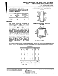 SN74AS109AD datasheet:  DUAL J-K POSITIVE-EDGE-TRIGGERED FLIP-FLOPS WITH CLEAR AND PRESET SN74AS109AD