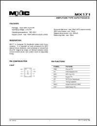 MX171PC datasheet: Amplitude type auto focus IC MX171PC