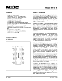 MX93000KC datasheet: Special codec MX93000KC