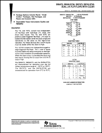 SN74LS73AD datasheet:  DUAL J-K FLIP-FLOPS WITH CLEAR SN74LS73AD