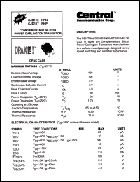 CJD112 datasheet: NPN Complementary silicon power darlington transistor CJD112