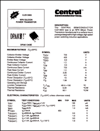 CJD13003 datasheet: NPN silicon power  transistor CJD13003