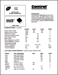 CJD47 datasheet: NPN silicon power  transistor CJD47