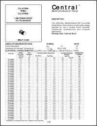 CLL4732A datasheet: 4.7 V, 1.0W zener diode CLL4732A