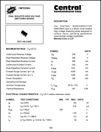 CMFD2004I datasheet: Dual isolated high voltage switching diode CMFD2004I