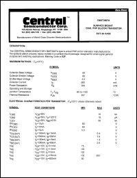 CMXT2907A datasheet: Surface mount dual PNP silicon transistor CMXT2907A