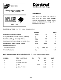 CSHD10-45L datasheet: 45 V, power schottky rectifier CSHD10-45L