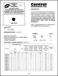 P6SMB8.2A datasheet: 8.2 V, 600 Watt, uni-directional glass passivated junction transient voltage suppressor P6SMB8.2A