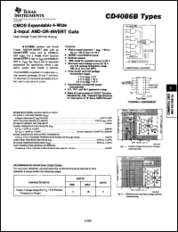 CD4086BF3A datasheet:  CMOS EXPANDABLE 4-WIDE 2-INPUT AND-OR-INVERT GATE CD4086BF3A