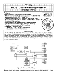 CT2566 datasheet: MIL-STD-1553 to microprocessor interface unit. CT2566