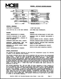 MT62901JZ4 datasheet: ARINC 629 encoder/decoder MT62901JZ4