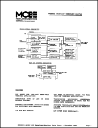 MT25001 datasheet: ARINC 629 receiver/monitor chip MT25001