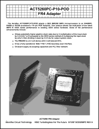 ACT5260PC-P10-POD datasheet: FR4 adapter ACT5260PC-P10-POD