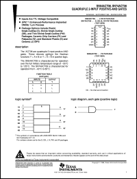 SNJ54ACT08J datasheet:  QUADRUPLE 2-INPUT POSITIVE-AND GATES SNJ54ACT08J