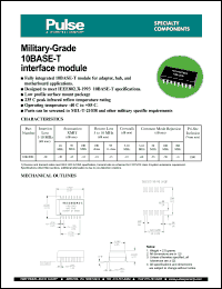10B-2001 datasheet: Military-Grade 10BASE-T interface module. 10B-2001