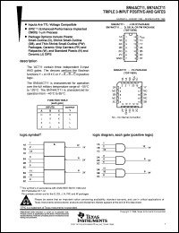 SNJ54ACT11FK datasheet:  TRIPLE 3-INPUT POSITIVE-AND GATES SNJ54ACT11FK