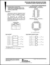 JM38510/37401BCA datasheet:  QUADRUPLE 2-INPUT POSITIVE-AND GATES JM38510/37401BCA