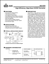 AIC1578CS datasheet: High-efficiency, step-down DC/DC converter AIC1578CS