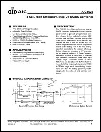 AIC1628CS datasheet: 3-cell, high-efficiency, step-up DC/DC converter AIC1628CS