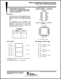 SNJ54ALS11AW datasheet:  TRIPLE 3-INPUT POSITIVE-AND GATES SNJ54ALS11AW