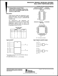 SNJ54ALS21AW datasheet:  DUAL 4-INPUT POSITIVE-AND GATES SNJ54ALS21AW