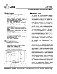 AIC1782CN datasheet: Supply voltage: 5.5V; dual-battery charge controller AIC1782CN