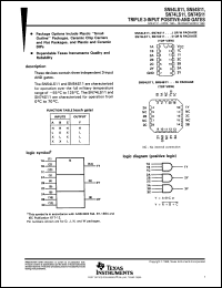 SNJ54S11FK datasheet:  TRIPLE 3-INPUT POSITIVE-AND GATES SNJ54S11FK