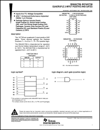 SN74ACT08PWR datasheet:  QUADRUPLE 2-INPUT POSITIVE-AND GATES SN74ACT08PWR