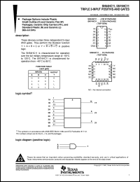 SN74HC11D datasheet:  TRIPLE 3-INPUT POSITIVE-AND GATES SN74HC11D