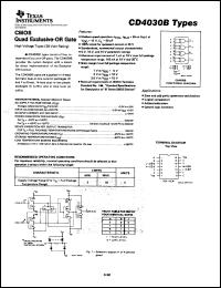 CD4030BF datasheet:  CMOS QUAD EXCLUSIVE-OR GATE CD4030BF