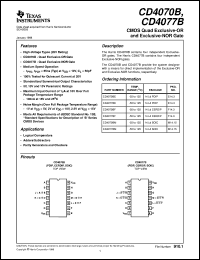 CD4070BPWR datasheet:  CMOS QUAD EXCLUSIVE-OR GATE CD4070BPWR