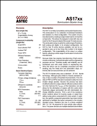 AS1700-NPN datasheet: Semicustom bipolar array AS1700-NPN