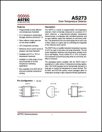 AS273D1DB datasheet: Over-temperature detector AS273D1DB
