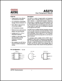 AS273F1DA datasheet: Over-temperature detector AS273F1DA